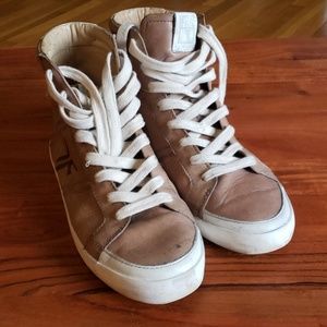 Frye High Top Leather Sneakers